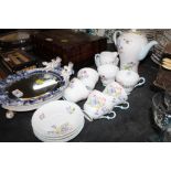 A Shelley Wild Flowers patterned coffee set, comprising coffee pot, 6 tea cups, 5 saucers,