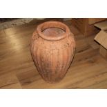 A Terracotta garden urn of Amphora style