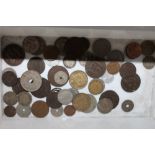 A quantity of 19th century and later foreign coinage including 1927 Palestine 20 mils