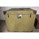 A late 19th / early 20th century canvas trunk