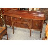 An Edwardian figured mahogany sideboard, marked to the drawer "D and H Waddington Bolton",