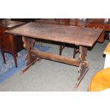 A 19th century oak refectory table