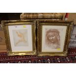 2 framed and mounted Italian Renaissance prints