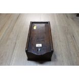 A 19th century oak candle box