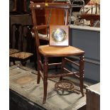 A late 19th / early 20th century bedroom chair with bergere seat