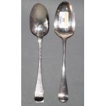 A George III silver Old English table spoon with Hanoverian marks, London 1761,