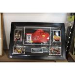A Michael Gerard Tyson framed diorama with boxing glove
