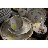 A small collection of floral decorated china to include bowls