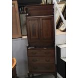 An Edwardian mahogany and satinwood inlaid cabinet,