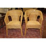 2 wicker conservatory chairs