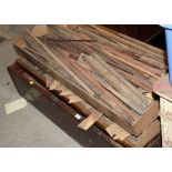 A drawer and 2 shelves of mixed veneers and timber