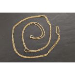 A 15 ct gold necklace with elongated links 74 cm long weight 33 g