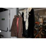 2 ladies fur/woolen jackets plus stole