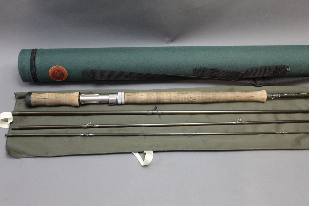 Hardy Demon salmon fly rod, in four sections, 12'. line 7.