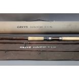 Greys, a Greyflex M2 spin rod, in three sections, 10' with hard tube.