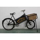 * Gundle a vintage shop bike with basket to front and sign written for Solway Vintage Guns Museum,