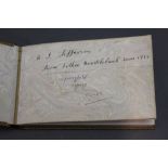 * A leather bound game book, with inscription to the inside R.J.