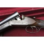 Bagnall & Kirkwood a 12 bore side by side shotgun, with 30" barrels, half and cylinder choke,