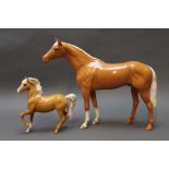 Beswick large racehorse Palomino model No.