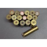 * Seventeen 12 bore metallic cartridges,