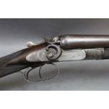 * William McCall a 12 bore side by side hammer shotgun, with 30" Damascus barrels,