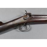 * William Wallas a muzzle loading percussion side by side shotgun, with 29 1/2" barrels,