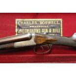 * Charles Boswell a 12 bore side by side shotgun, with 30" Damascus barrels,
