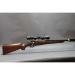 A Ruger M77 cal 243 win bolt action rifle, with VarmInt barrel,