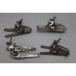 * Four pairs of shotgun lock plates, Midland Gun Company, W.J.