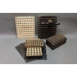 * Various cartridge trays, from vintage reloading stations, Erskine etc.