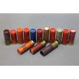 * Fourteen 12 bore cartridges, loaded and unloaded,