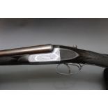 William Atkinson Lancaster and Kendal, a 16 bore side by side shotgun with 28" Damascus barrels,