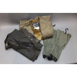 Barbour a pair of waxed chaps, together with a pair of gaiters Size M and a jacket liner.