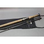 A Daiwa Whisker salmon fly rod, in three sections, 13', line 9-10.
