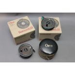 Orvis Battenkill trout fly reel, 7/8, together with spare spool, pouch and two boxes.