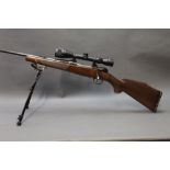 A Mauser cal 308 bolt action left hand rifle,