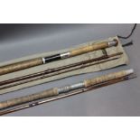 A Bruce & Walker Cordon Bleu salmon fly rod, in three sections, 13' 6",