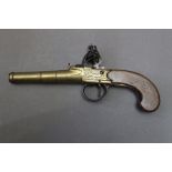 * Hadley London, a brass and steel pistol with cylindrical barrel,