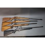 Four Brno cal 22 LR rifles, two bolt action with one magazine and two semi automatic,