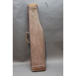 A Double ended leg of mutton gun case, canvas and leather, 79 cm.
