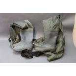Two pairs of chest waders, Still Water Size 8 and Leader Size 10.