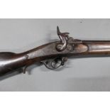 * A two band military percussion musket, with a 29" barrel, the lock marked M.O.S.