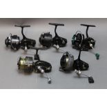 Five Mitchell fixed spool reels 206, 314, 324 etc.