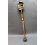 * A bamboo and Bergere shooting stick, marked to the side B.S.G.D.G. Height when closed 84 cm.