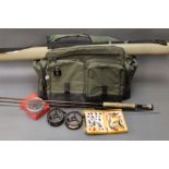 A Greys Greyflex M2 trout fly rod, in three sections, 10' 6", line 7-8,