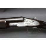 York House a 12 bore side by side shotgun, with 30" Damascus barrels, improved and half choke,