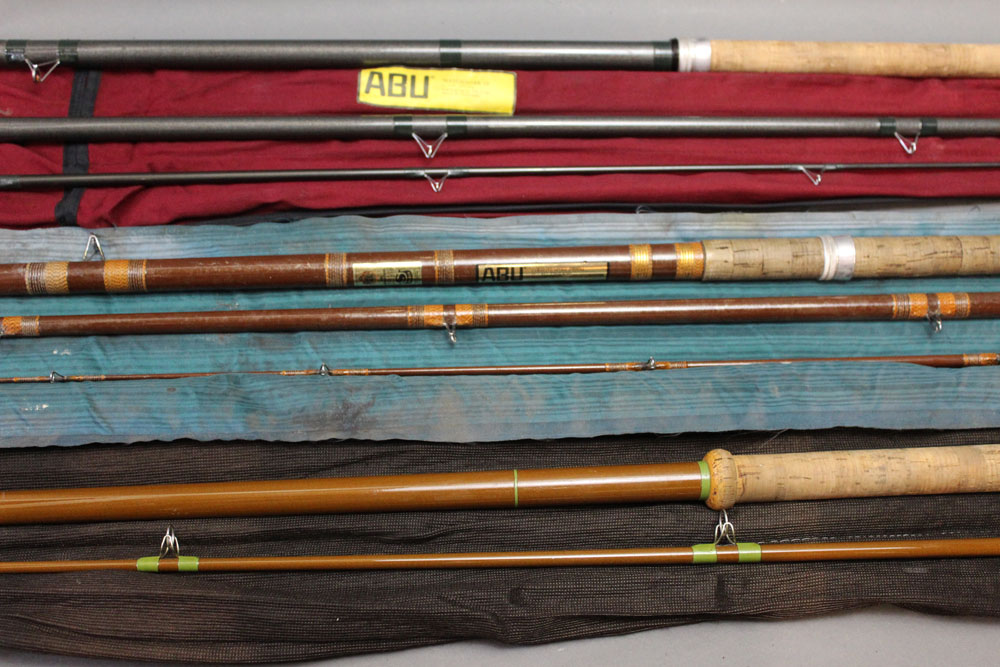 Three rods, an Abu Matchmark 13 in three sections, 13', and Abu Feralite Mk 6 Zoom match tip,