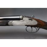 Denton & Kennell a 20 bore side by side shotgun, with 27 1/2" barrels, full and cylinder choke,