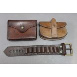 * T Thomasson & Co a leather pouch dated 1917,