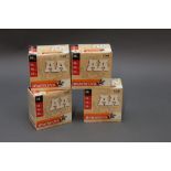 One hundred Winchester AA club 12 bore shotgun cartridges, 28 grams, 70 mm, shot size 9.